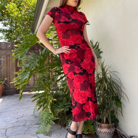 90’s American vintage sheer mesh maxi dress - Picture 6 of 14